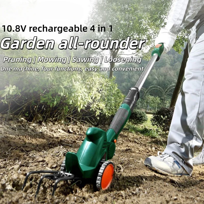Cortadora de césped eléctrica de mano inalámbrica, cortacésped ajustable, herramienta de jardín Compatible con batería de 10,8 V, novedad de 2025