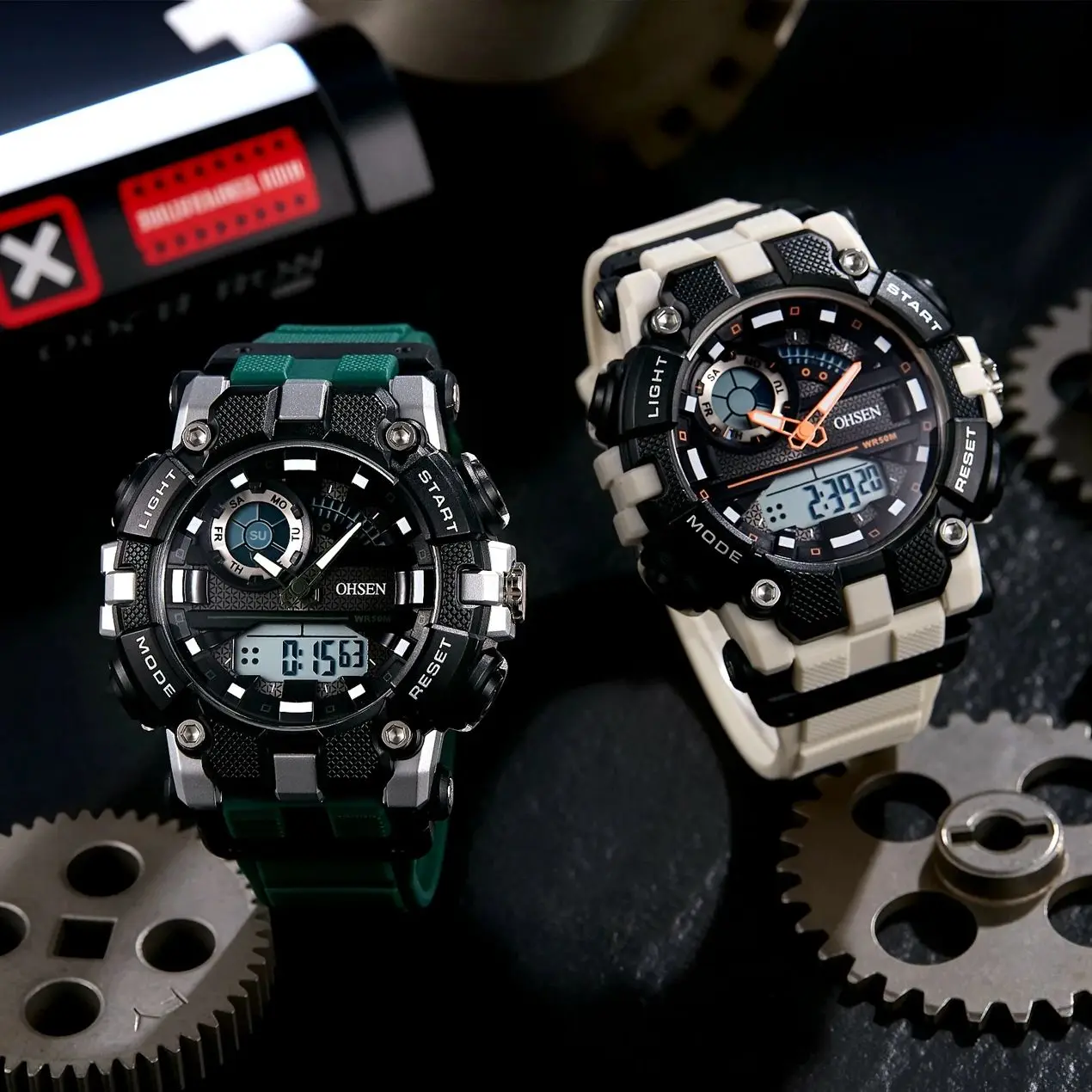 

Reloj Спортивные часы Gshock Dual Time Аналоговые светодиодные часы Водонепроницаемые спортивные кварцевые цифровые часы Мужские цифровые наручные часы