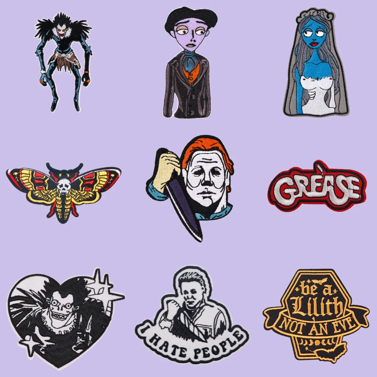 

Horror Film Embroidered Patch for Clothing Jackets Thermoadhesive Patch DIY Iron on Patch Applique Sticker Accessories