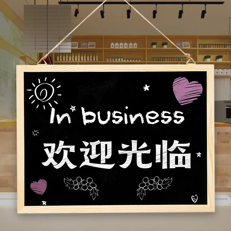 Hanging Stall Small Blackboard Illuminated Billboard Wall Hanging Writing Menu Display Board