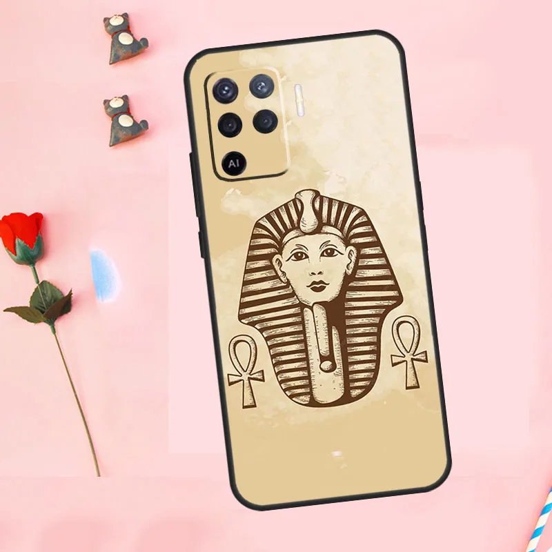 Ancient Egyptian Hieroglyphic Back Case For OPPO A15 A3S A5S A52 A72 A54 A74 A94 A93 A83 A5 A9 A53 A53S A31 2020 Coque