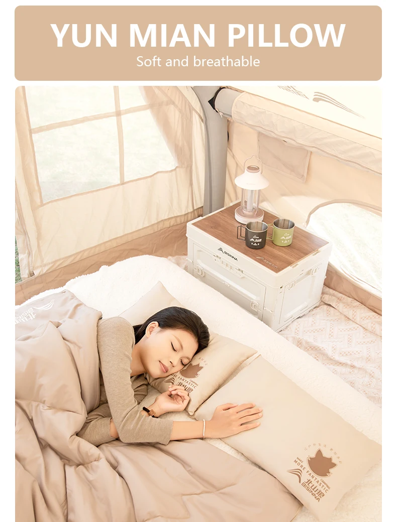 BISINNA Ultraleichtes Campingkissen Tragbares Wander-Schlafkissen Outdoor Indoor Komprimierbares Reisekissen – Detail 1