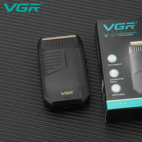 VGR 미니 면도기 트리머 전기면도기 전기 면도기 전문가용 수염 트리머 충전식 면도기 포일 면도기 왕복식 미니 면도기 기계 남성용 V-375