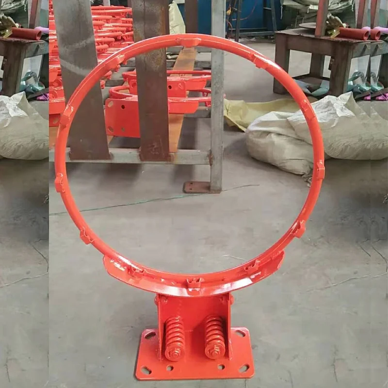 

Steel Basketball Ring Spring Hoop 10 Hook Wall Mount Basketball Hoop Anti-vibration Feature with 2 Springs Steel Basketball Ring