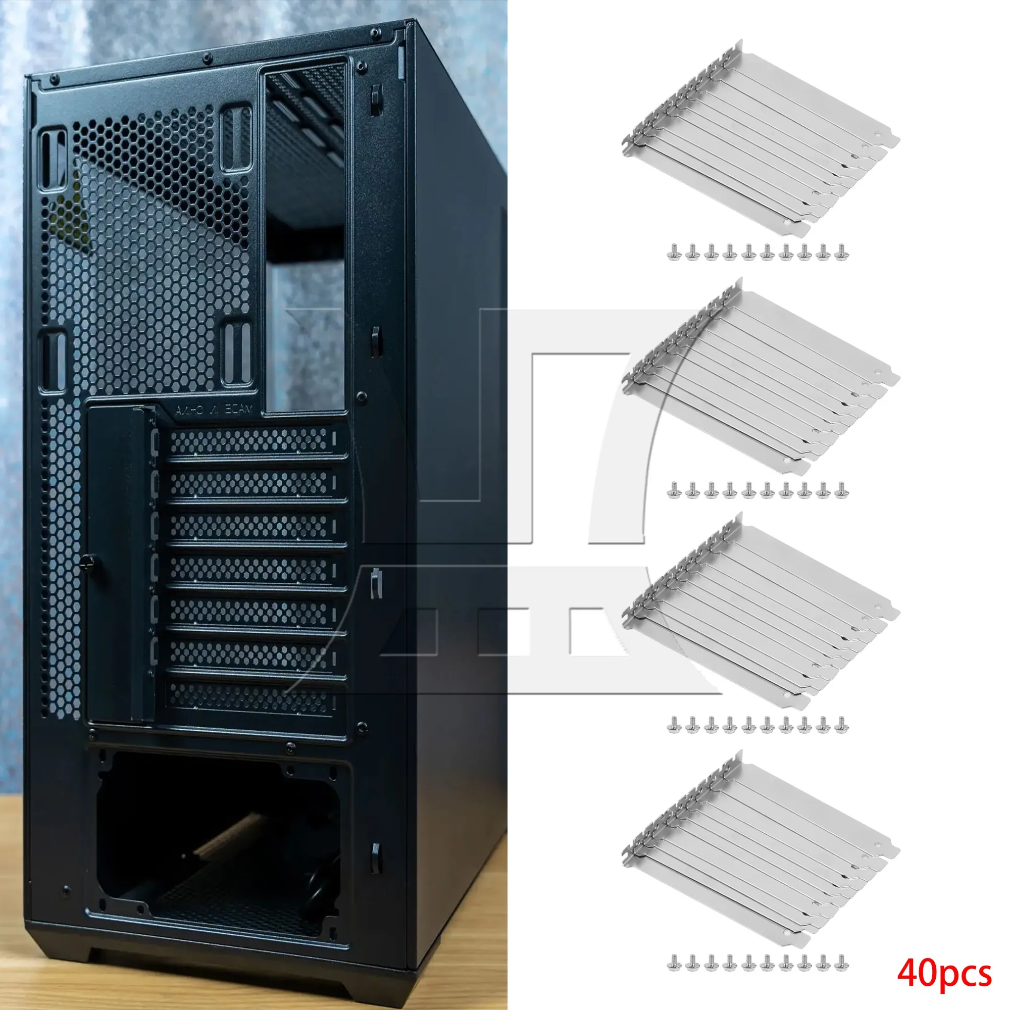 

BQLZR 40pcs Chassis Fan Dustproof Net, 121x19mm, Silver, Suitable For Full-Profile Computer Chassis