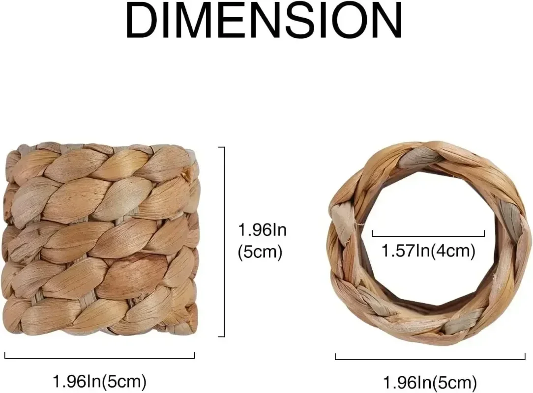 Farmhouse Napkin Rings Handmade Straw Woven Napkin Rings Spring Table Decorations For Easter Holiday Thanksgiving Dinner