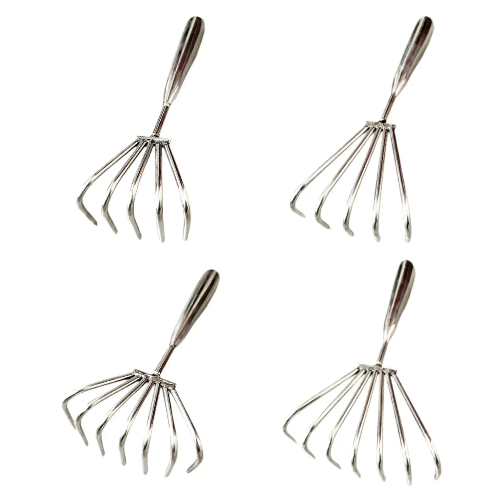 Stainless Steel Claw Rake Practical Easy to Use Lightweight Seafood Shell Digger Tool Hand Rake for Loosening Leaves Accessories