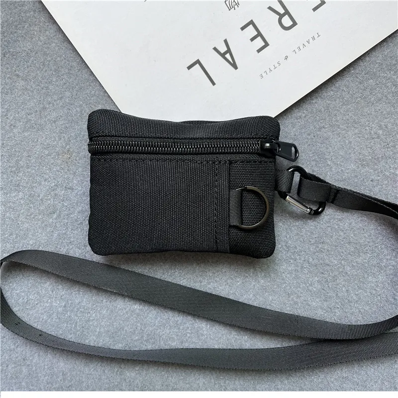 

Холщовый кошелек на молнии, спортивная сумка для хранения на открытом воздухе, молодежная подвесная сумка, оригинальный японский кошелек с держателем для карт