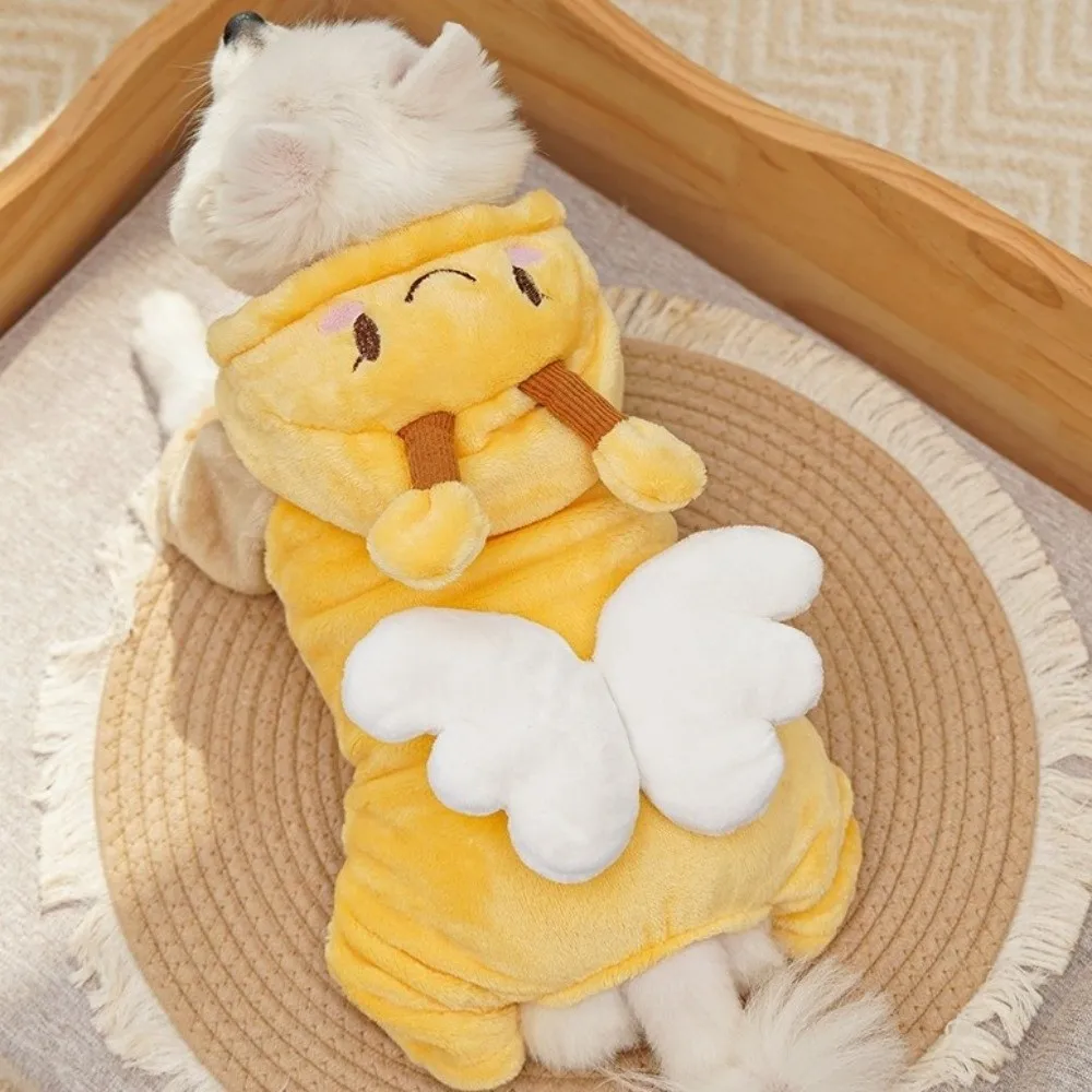 

Милые ветрозащитные флисовые толстовки для собак, теплый дизайн в виде пчелы, зимняя одежда для домашних животных, удобные флисовые комбинезоны для собак с героями мультфильмов на осень-зиму