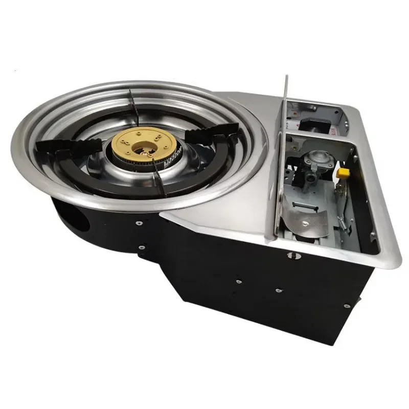 

Коммерческий портативный встраиваемый газовый гриль для корейского барбекю на пропане, круглый, для ресторанов, настольный, на бутане