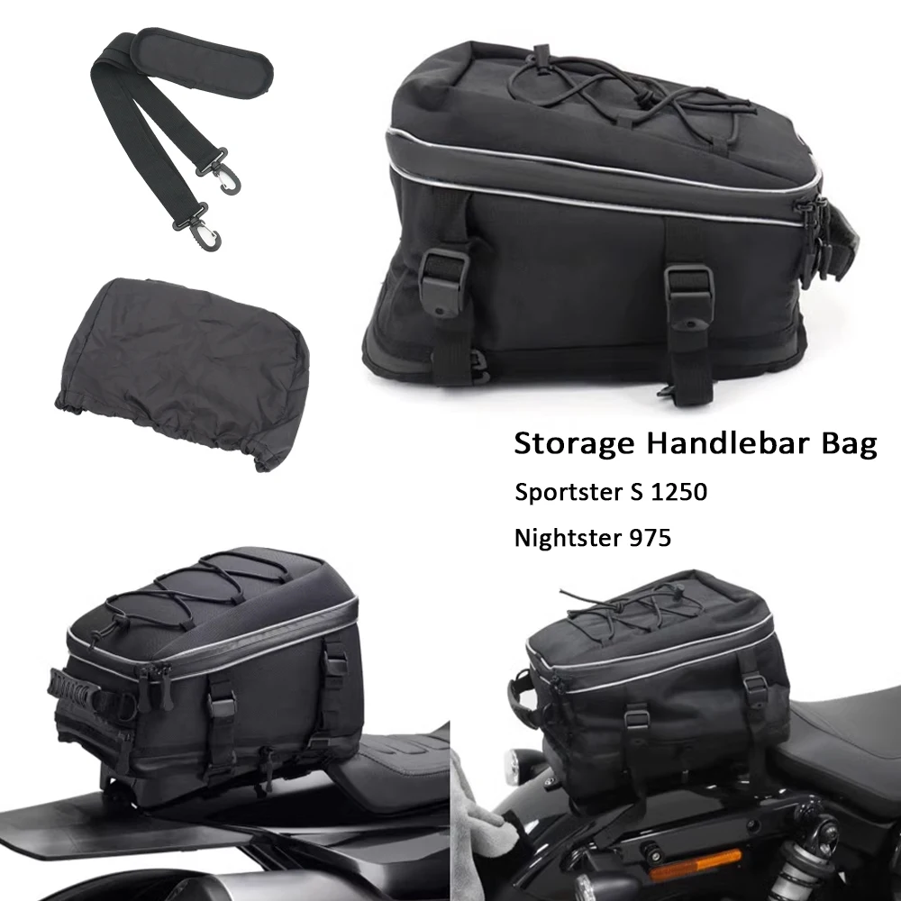 

Motorcycle Accessories Waterproof Bag Storage Handlebar Bag Travel Tool Tail Bag For Sportster S 1250 RH1250 Nightster 975 RH975