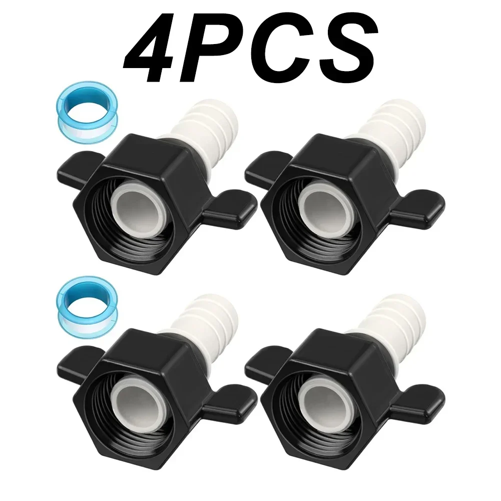 

4pcs Straight Swivel RV Water Pump Fittings Nylon 1/2 PEX Fittings For Water Pump Filters 1/2"-1/2" 1/2"-1/4" Tool Accessories