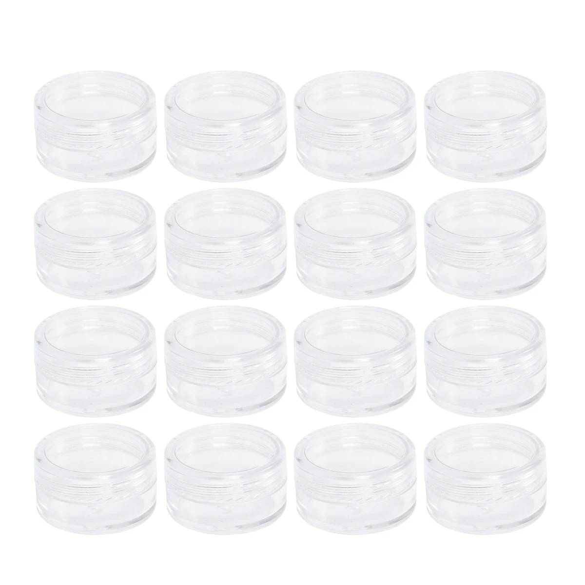 

50pcs Containers Empty 5G/5Ml Plastic Round Jars With Lid Leakproof Hygienic Disinfected Portable For Creams Lip Balms