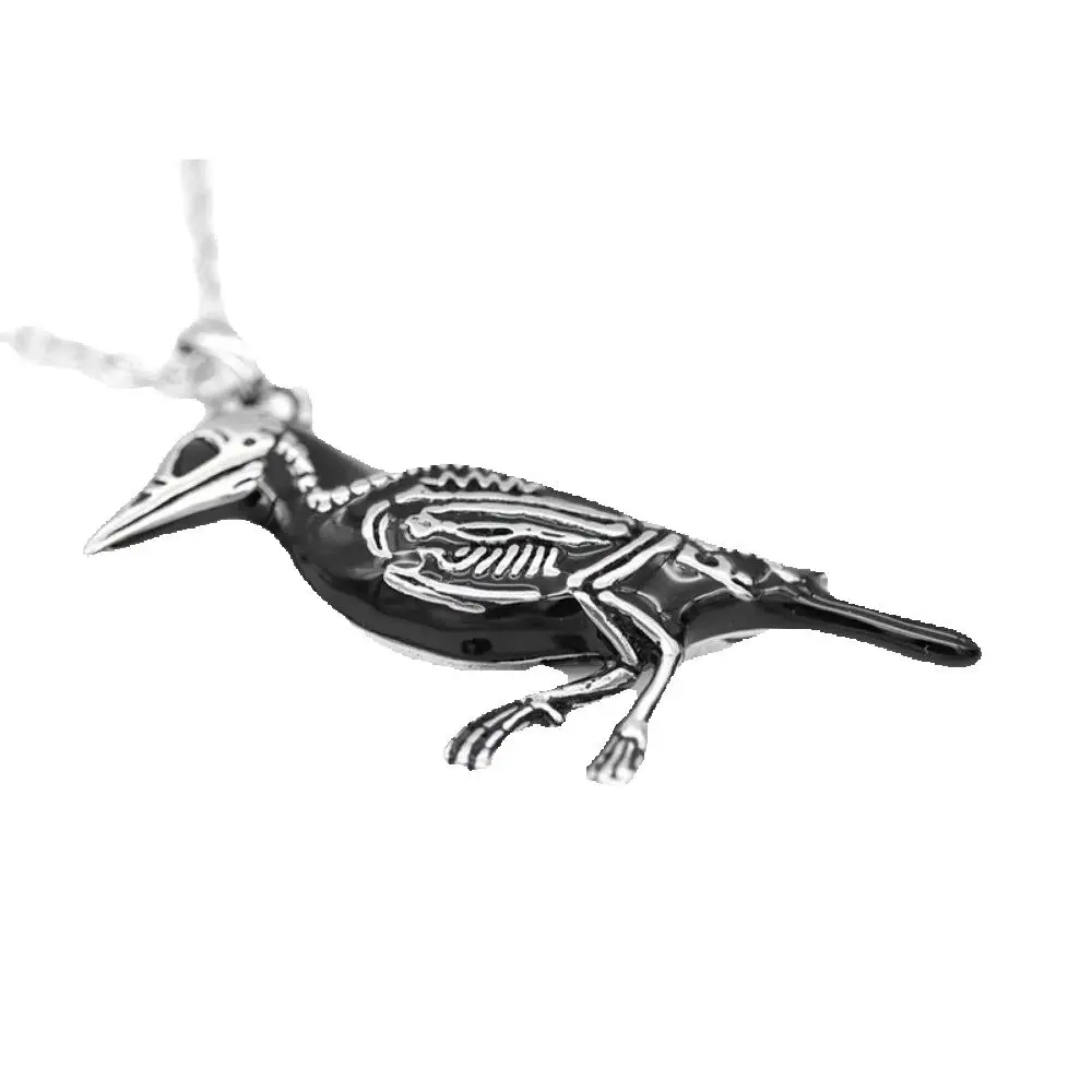 New Retro Trend Viking Crow Skull Pendant Necklace Hip Hop Rock Riding Accessories Jewelry