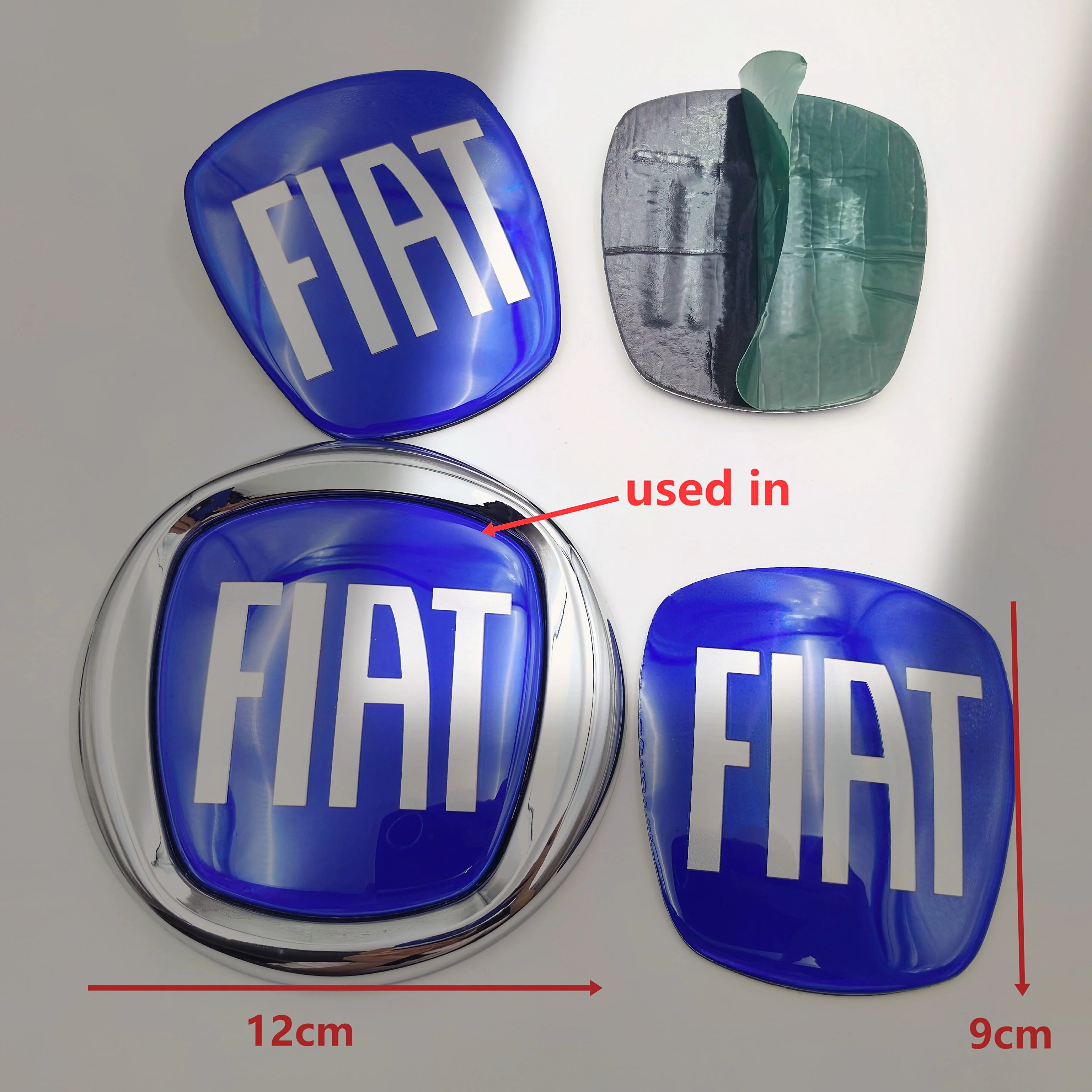 FIAT logo Car Hood Emblem 63/85/90/95/100/120mm Car Front logo Front grill front Rear Bumper tail door trunk Emblem