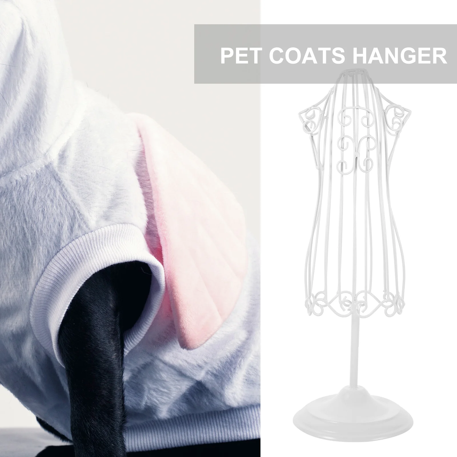 Iron Mannequin Stand Baby Clothes Model Rack Small Hangers Pet Shop Display Holder Cat Coat Dress Infant