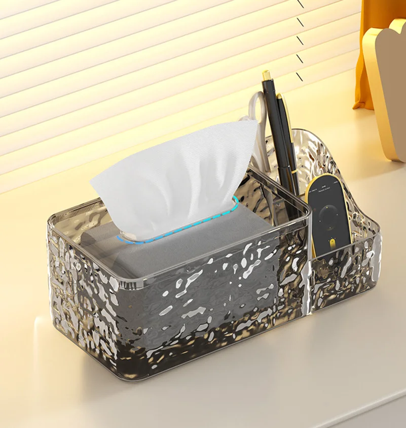 Nordic Morden Water Ripples Tissue Box Holder Toilet Paper Box Table Napkin Holder Remote Control Storage Box Home Decoration