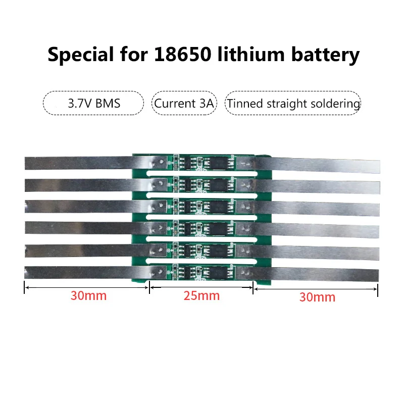 Großhandel 3,7 v 1s bms 3a 18650 Lithium-Batterie-Schutz platine Übers trom plus Nickel mit Batterie zubehör