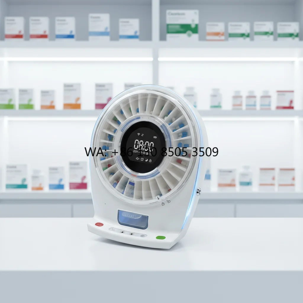 

2026 M256A WIFI Smart Pill Dispenser Portable ABS Plastic Silk Screen Printed FCC Certified Personal Use Medication