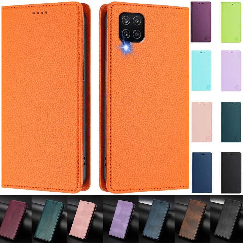 A12 Case for Samsung Galaxy A12 SM-A125F Magnetic Leather Wallet Case for Samsung A12 A 12 Capa Flip Silicone Back Cover Fundas