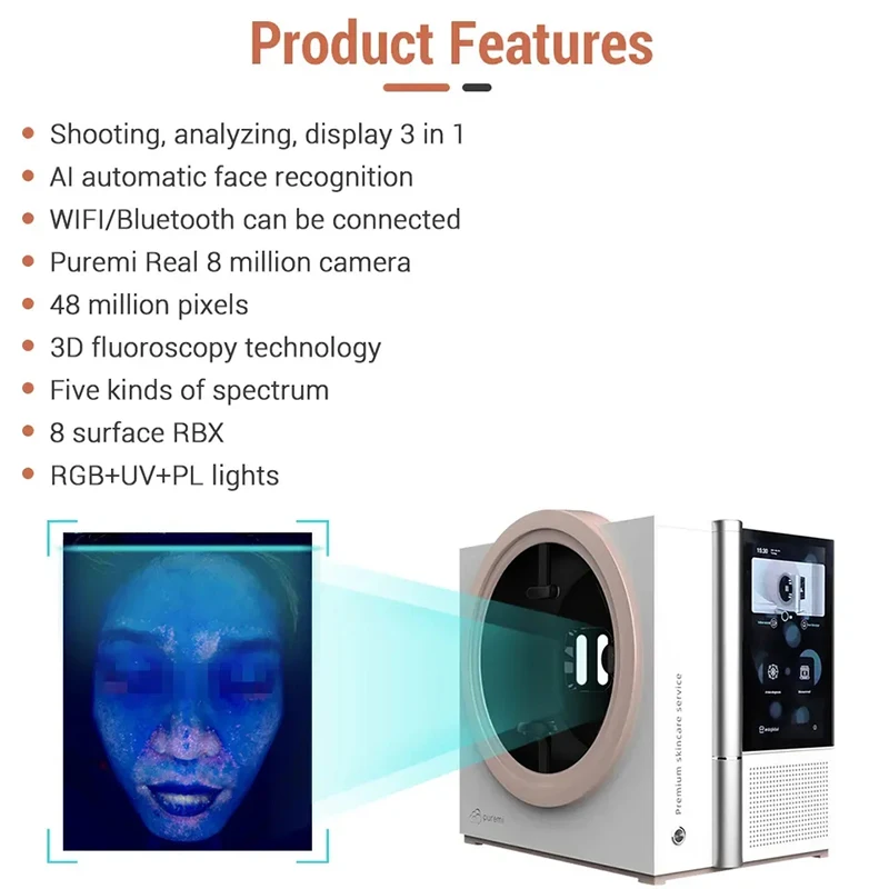 

2023 The Latest Version Of The Facial Magic Mirror Automatic Skin Analyzer Skin Test Machineskin Machine Skin Analyzer Face