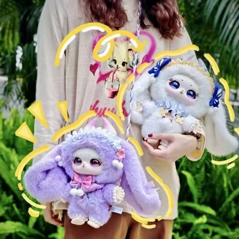 사마엘 미스티 가든 시리즈 비닐 플러시 블라인드 박스 트렌디 장난감 귀여운 인형 방 소파 장식 허그 베개 미스터리 박스 선물 (400% 확대)