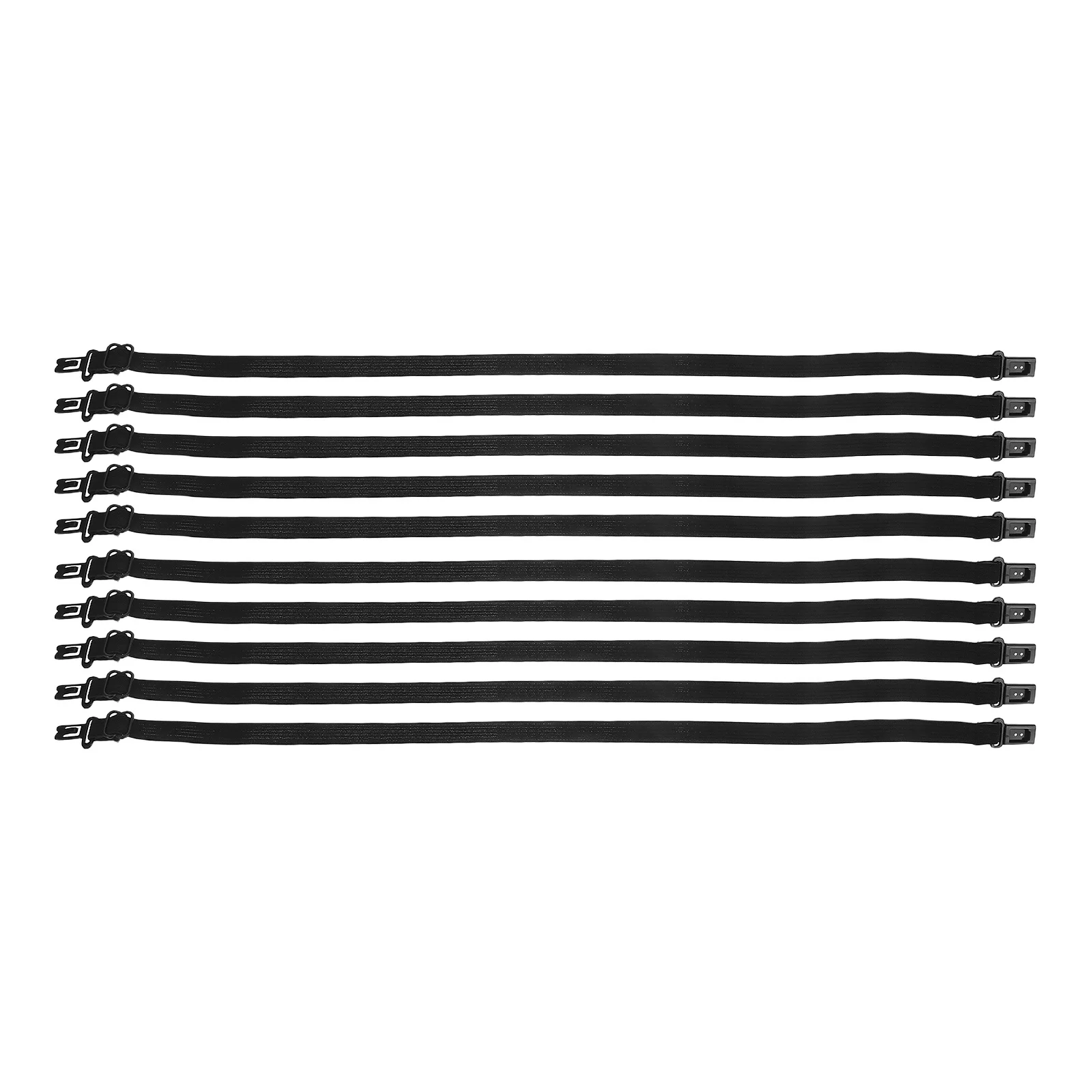 

10Pcs Adjustable Elastic Bow Tie Extension Strap Black for Men Casual Work Neck Tie Accessory Chain Belts for Women