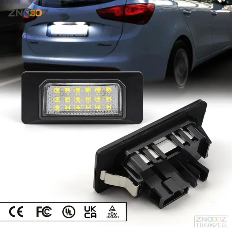 For Skoda Fabia 2 3 Octavia 3 Superb 2 3 Yeti 5L Rapid NH1 NH3 Kodiaq NU7 Canbus Error Free Led License Plate Lights Tag Lamps