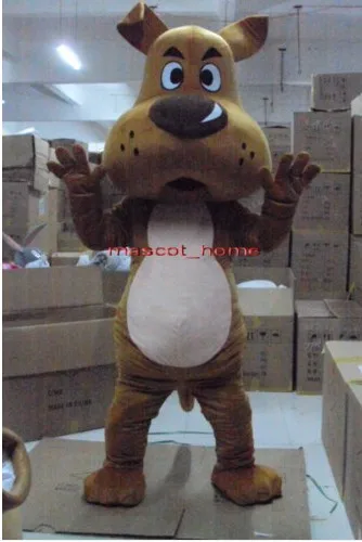 Nieuwe Volwassen Bruine Puppy Dog Mascot Kostuum Halloween Kerst Jurk Full Body Props Outfit Mascotte Kostuum