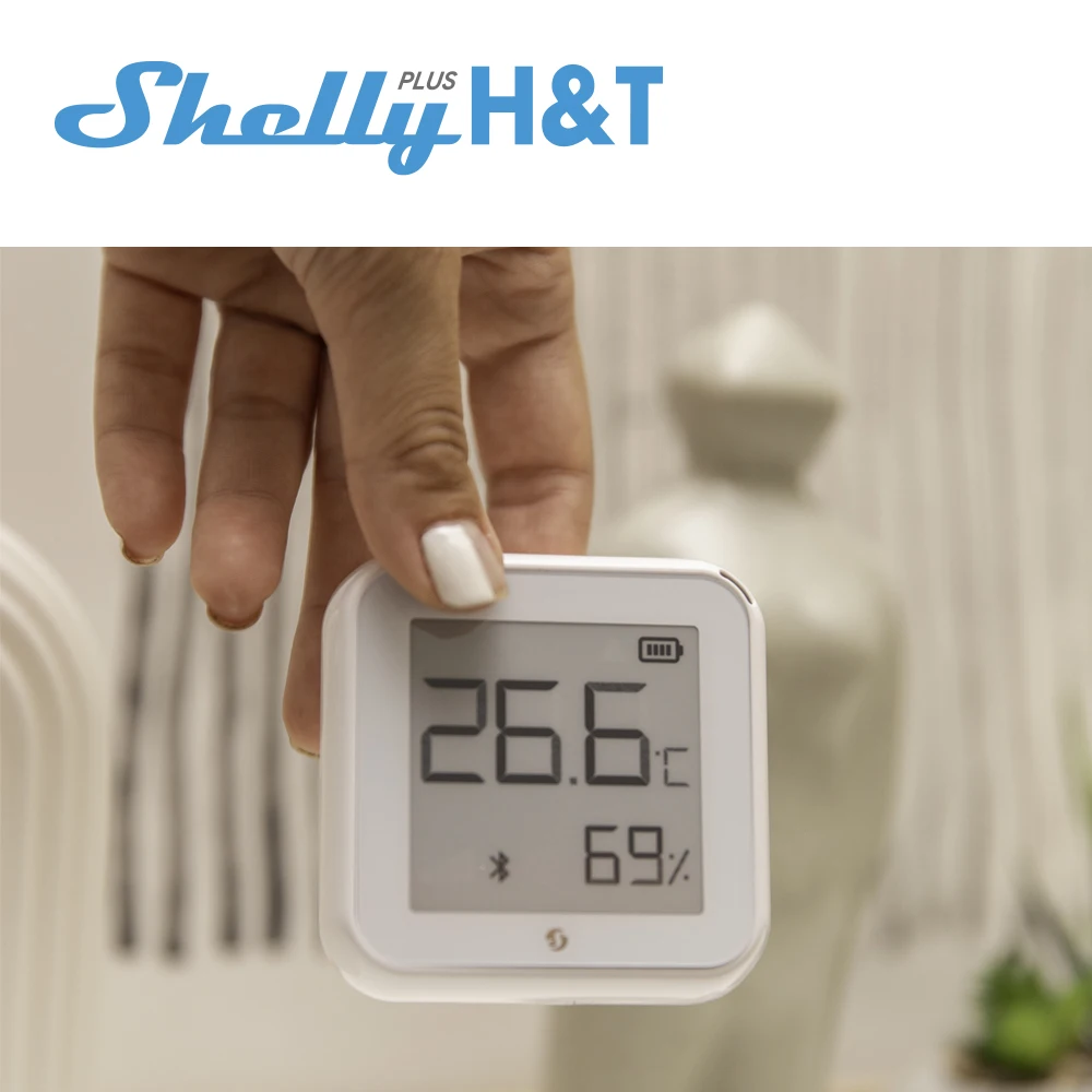 Shelly HT Gen3 WiFi-operated Humidity Temperature Sensor Bluetooth Inclusion Compatible With Alexa Google Home Android More