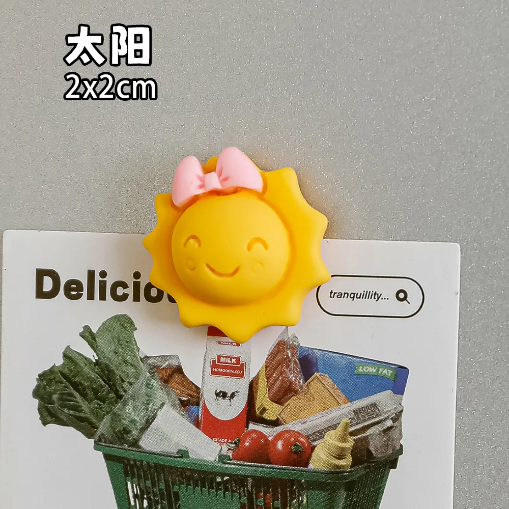 Cartoon mini duck refrigerator sticker rainbow cloud three-dimensional magnet cute mobile phone case DIY accessories