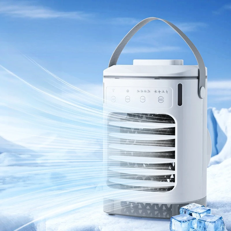 Mini Cooling Fan USB Icing Air Conditioning Fan Mini Water-cooling Fan Spray Fan Desktop Air Cooler (USB Direct Plug)
