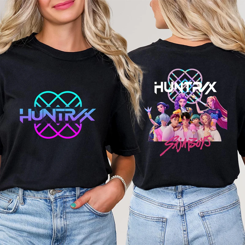 Magliette da donna Camicie Moda Kpop Demon Hunters HUNTRX T-shirt Abiti estetici femminili per le donne Coreano Anime Grafica Y2k Top