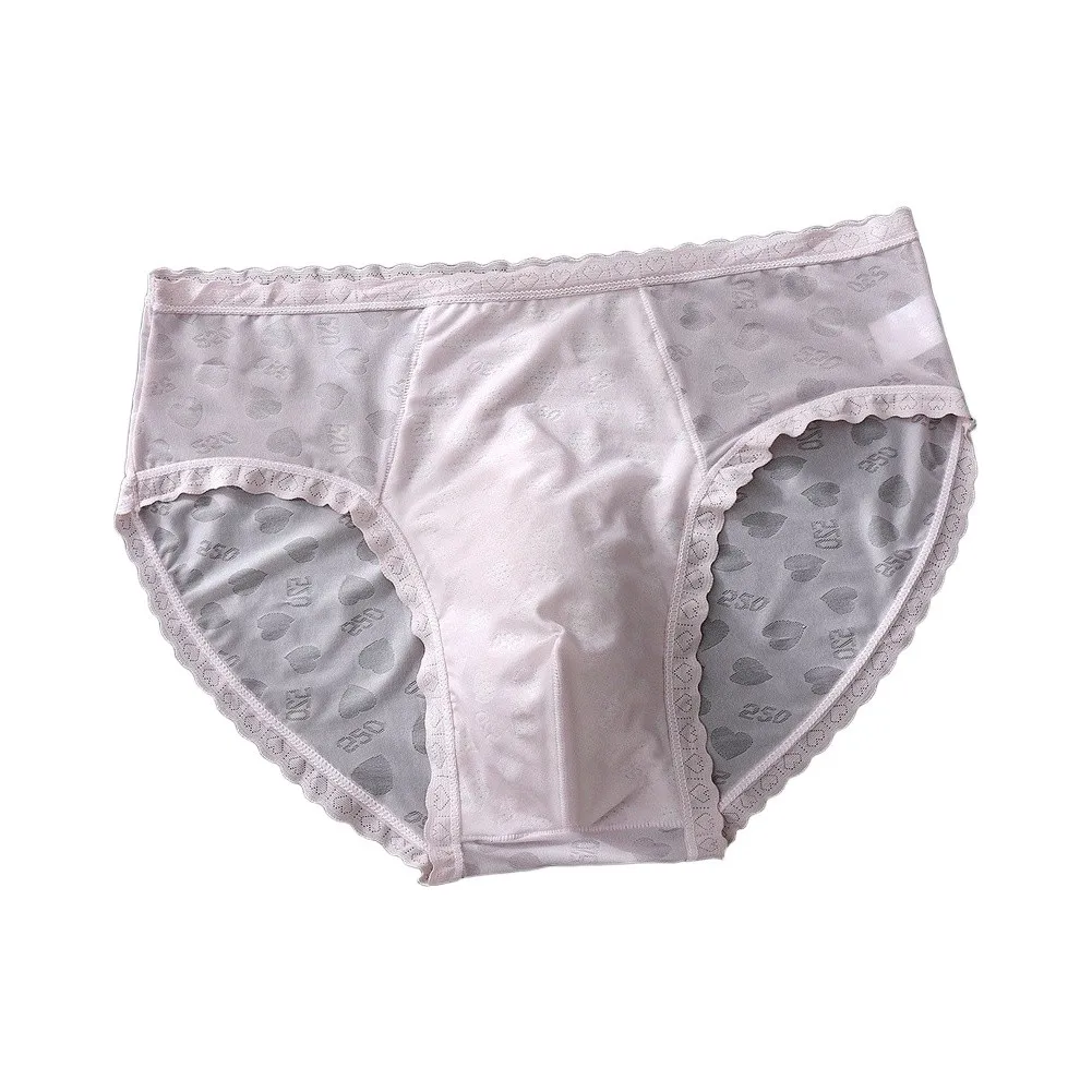 Ice Silk Seamless Men\'s Underpants with Bulge Pouch Mid-Waist for Fit and Quick-Drying Stretch Fabric for Daily Wear