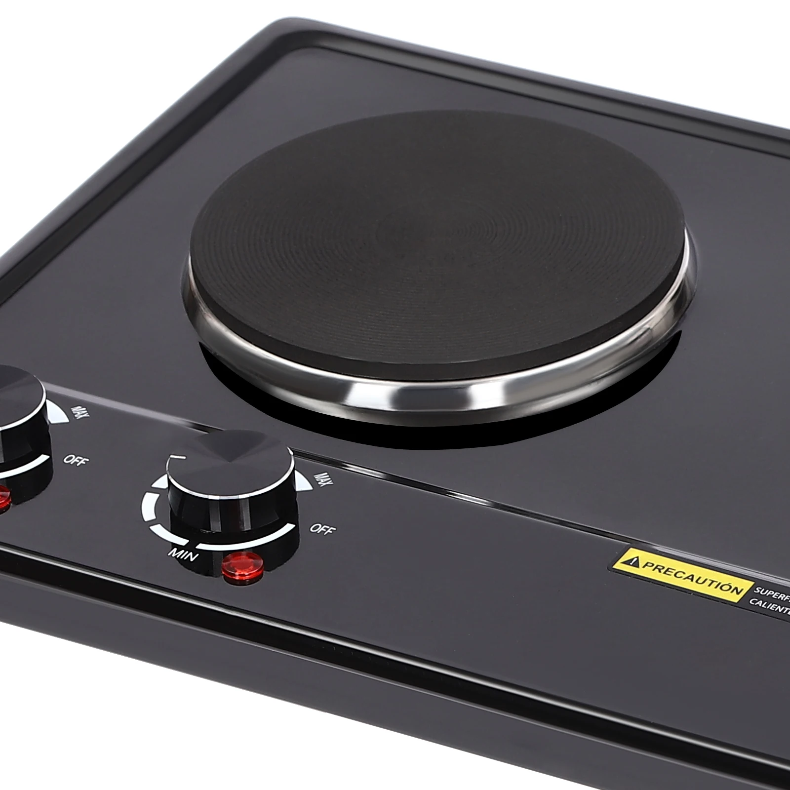 طباخ كهربائي بموقدين | موقد كهربائي 2500 واط | التحكم في المقبض، 6 تروس #6