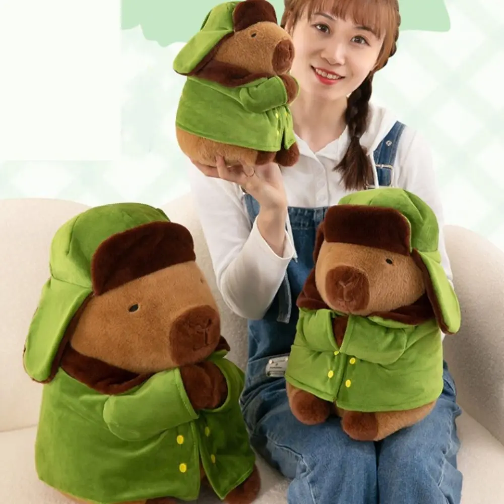 Simulazione Cappotto Capibara Peluche Bambola Animale Capibara Verde Peluche Carino Morbido Capibara Anime Fluffty Giocattolo Regalo Di Compleanno