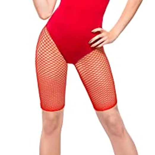 3Pcs Short Tights Set Breathable Fishnet Pantyhose for Women Costumes Wear Short Pantyhose Black White Red Sexy 3 Color