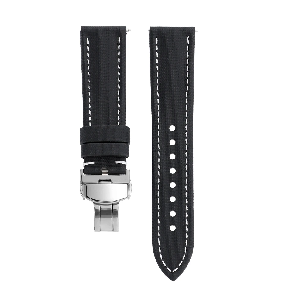 Premium Segeltuch-Uhrenarmband 18mm 19mm 21mm 20mm 22mm Armband für Blancpain Uhren Wasserdichte Canvas-Nylon-Armbänder mit Schnellverschluss
