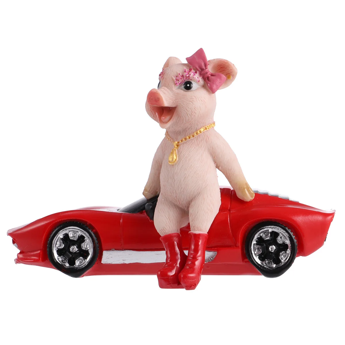 

Ornament Pig Sports Car Ornament Funny Ornament Home Ornament