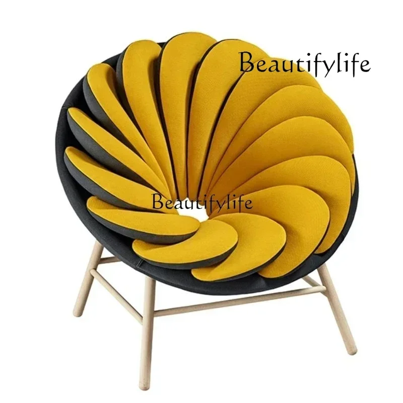 

Light Luxury Minimalist Nordic Sunflower Petals Leisure Chair Hotel Single-Seat Sofa Chair Designer Model