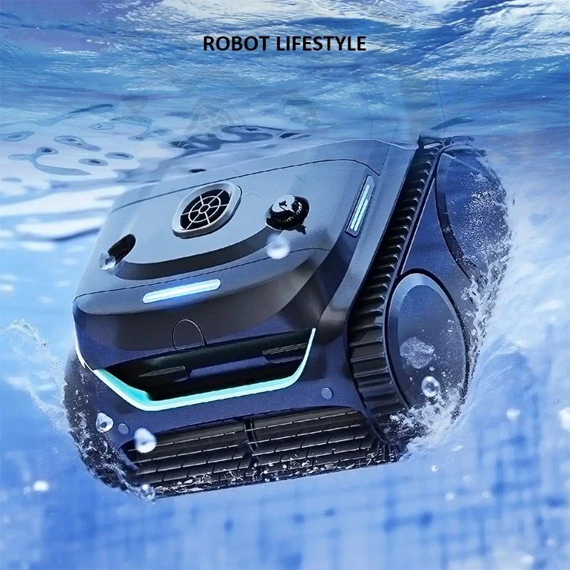 C2 Robotic Pool Cleaner App Control 180mins Runtime Dual-layer Filtration Max150㎡ Wall Floor Waterline