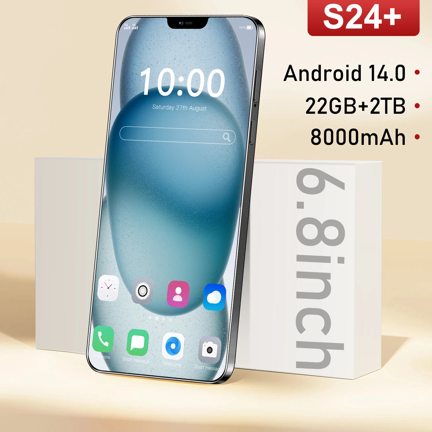 New model S24+ 2025 original intelligent 5G dual card dual standby Android 14 system global version 8000mAh battery