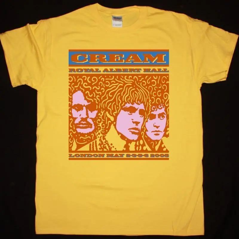 CREAM BAND ROYAL ALBERT HALL T Shirt Yellow Size S 3XL LI668