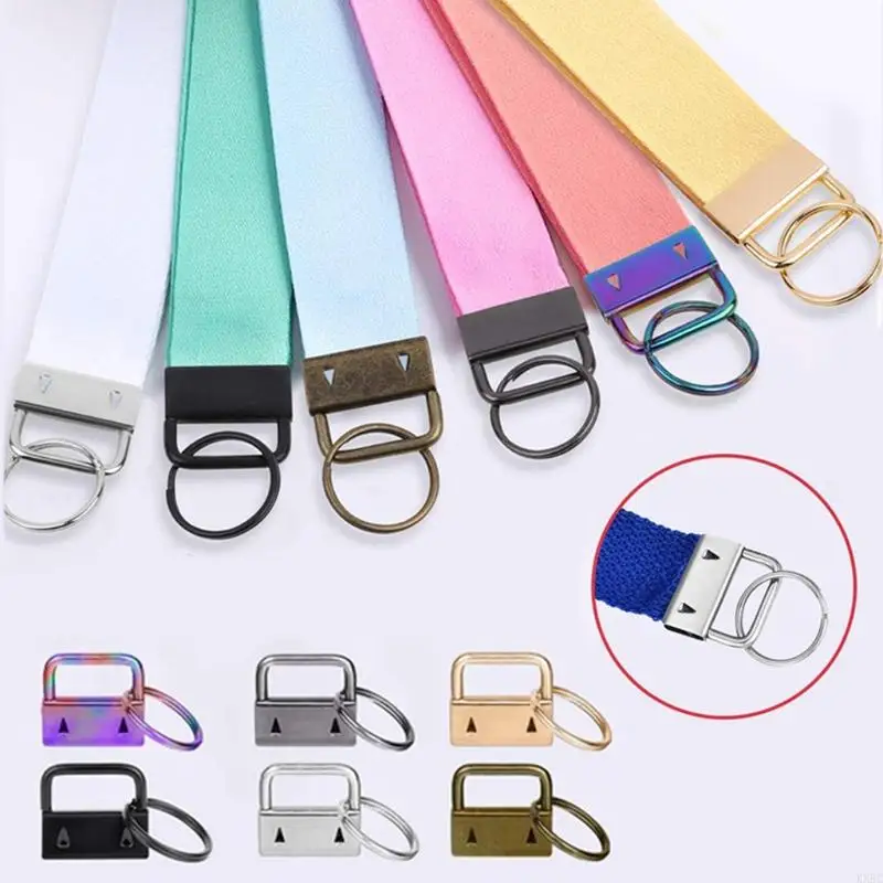 

KXRC 1 Set 49PCS Keychain and Wristlet Clamp for Key Hardware Supplies with Pliers Tool for Wristlet or Lanyards