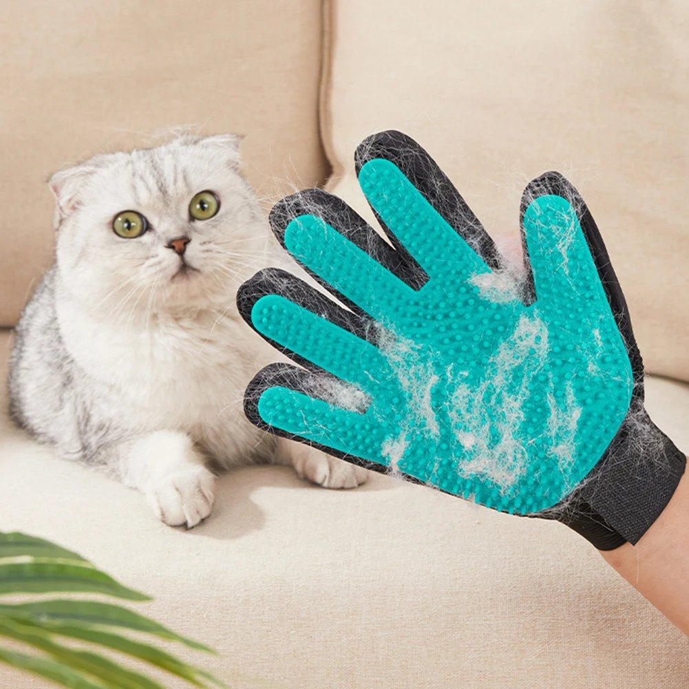 ペットファーレムーバーグラブラバーグローブブラシペット用の多機能再利用可能なマッサージ犬用猫猫のペットアクセサリー