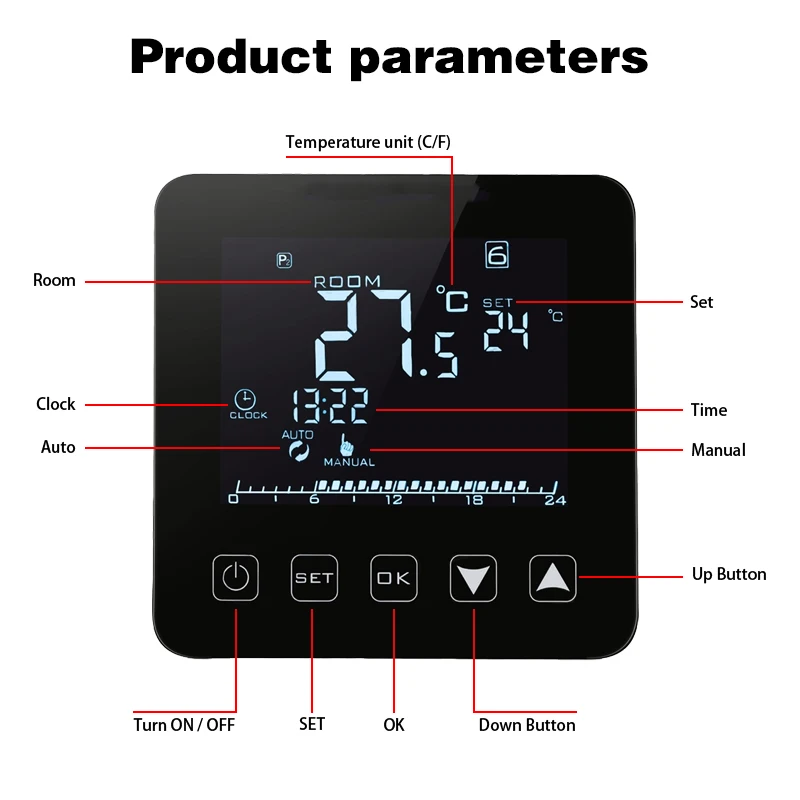 WIFI Digital LCD Indoor Convenient Temperature Sensor Humidity Meter Thermometer Hygrometer Gauge