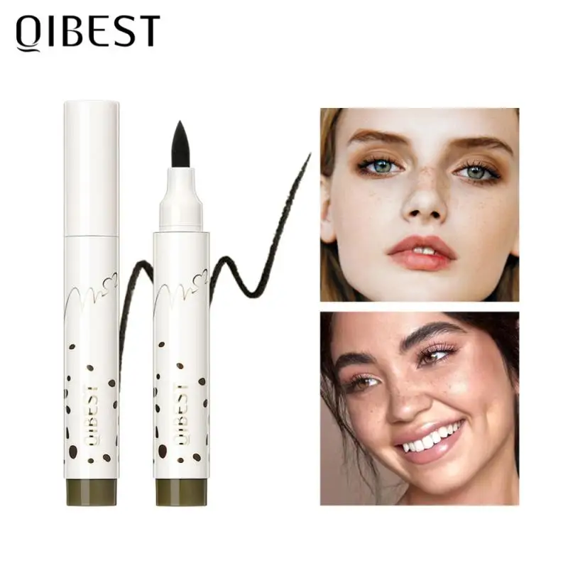 QIBEST Natural Lasting Simulation Point Freckles Pen 2 Colors Waterproof Is Not Blooming Liquid Eyeliner Pen Cosmetic Maquillage