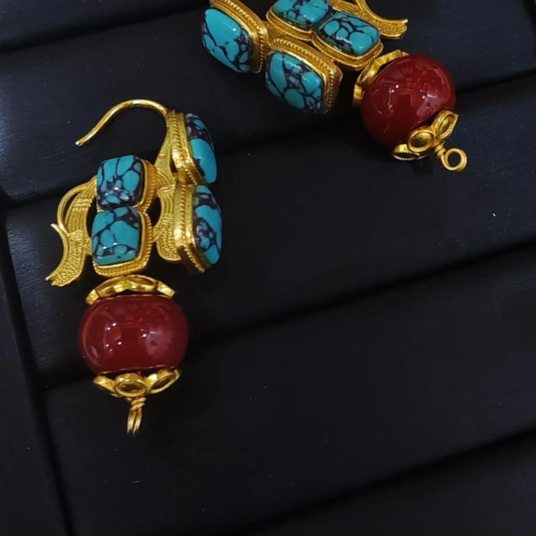 

Tibet gold earrings, gold-plated earrings, wedding ceremony