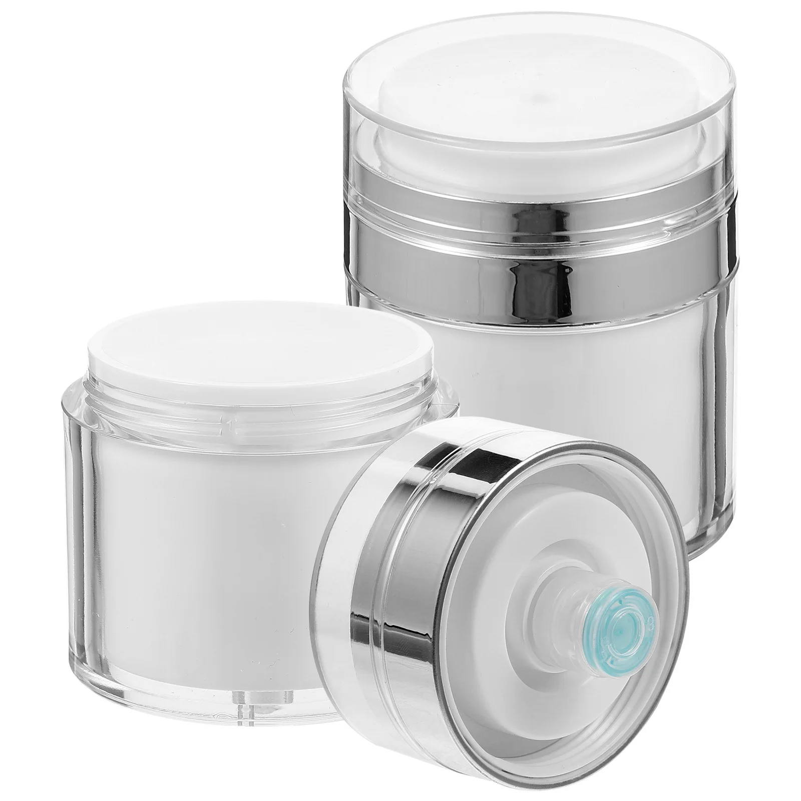 2Pcs Airless Lotion Bottle High Quality PP Material Leakproof Pump Design for Cosmetics Cream Lotion Storage Travel Container