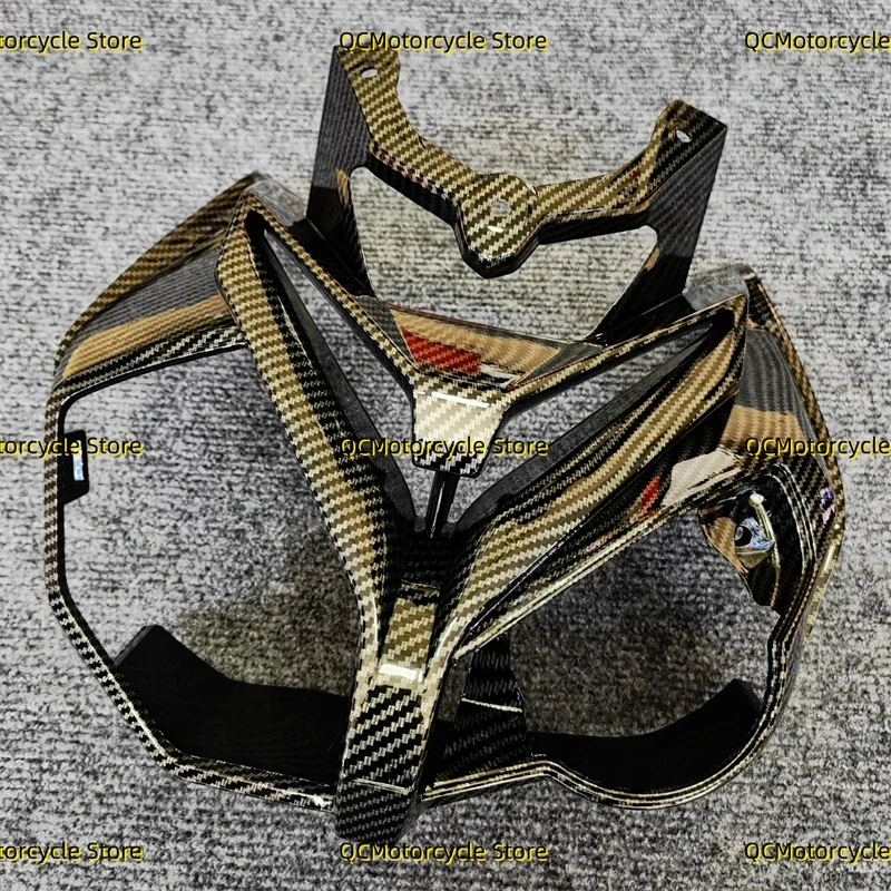 Carbon fiber coating Motorcycle Headlamp Cover Front Upper Fairing Headlight Cowl Nose Fit For BMW S1000R 2014-2019